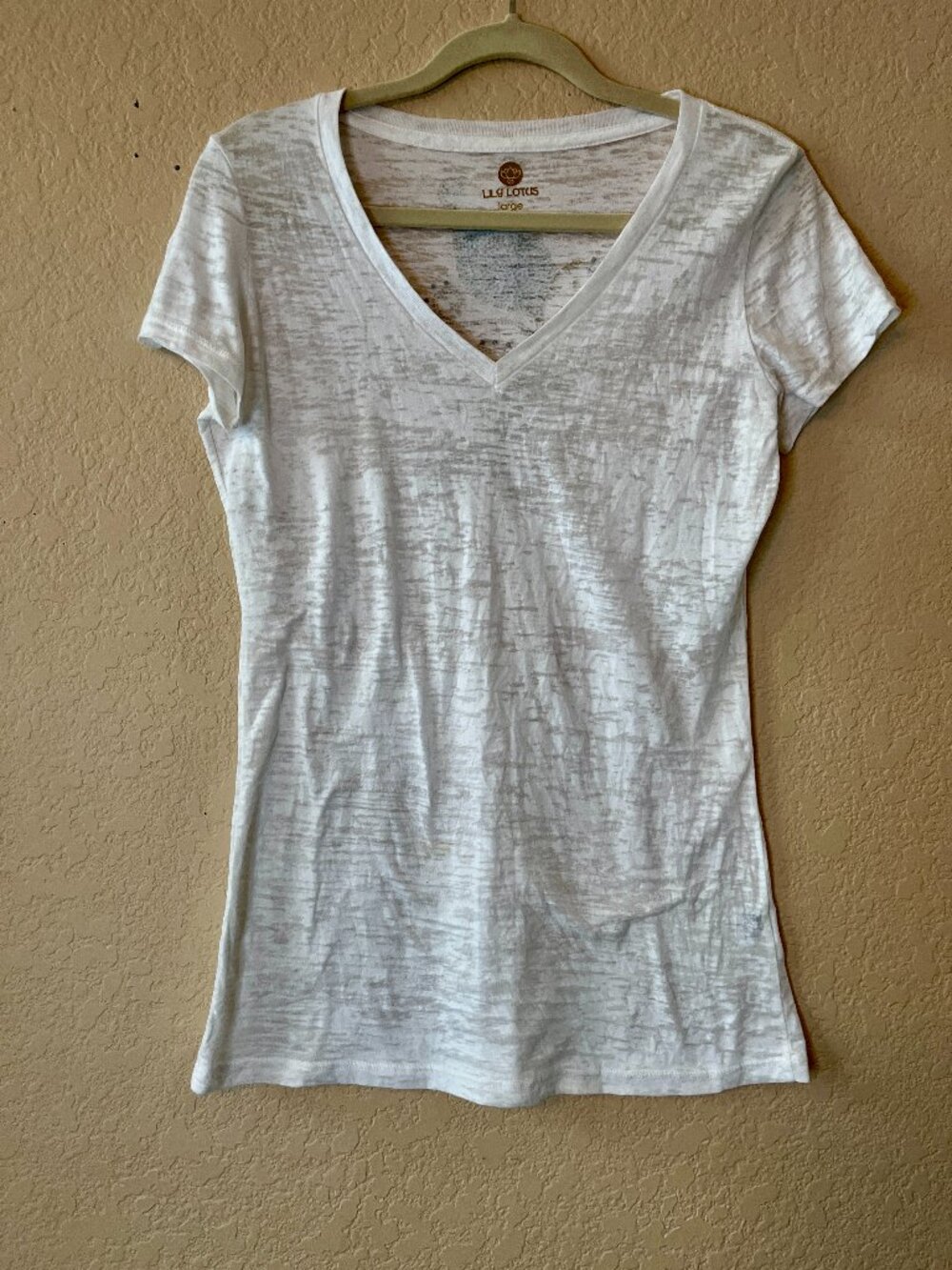 L Zen Lily Lotus women's t-shirt.